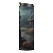 Scottish Terrier Pumpkins Halloween Beängstigend Thermosbecher (Nach rechts gedreht)