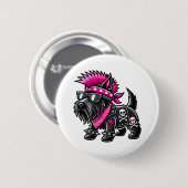 Scottish Terrier Punk Music Button (Vorne & Hinten)