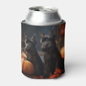 Scottish Terrier Puppy Autumn Delight Pumpkin Dosenkühler (Kanne Vorderseite)