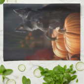 Scottish Terrier Puppy Autumn Delight Pumpkin Geschirrtuch (Gefaltet)