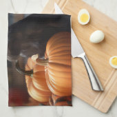 Scottish Terrier Puppy Autumn Delight Pumpkin Geschirrtuch (Viertel Falte)