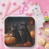 Scottish Terrier Puppy Autumn Delight Pumpkin Pappteller (Party)