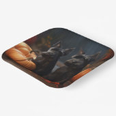 Scottish Terrier Puppy Autumn Delight Pumpkin Pappteller (Gewinkelt)