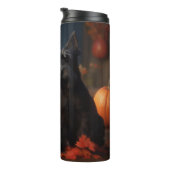 Scottish Terrier Puppy Autumn Delight Pumpkin Thermosbecher (Nach rechts gedreht)