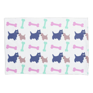Scottish Terrier Puppy Bones wählen Color PillowC Kissenbezug