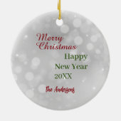 Scottish Terrier Puppy Christmas Lights Keramik Ornament (Hinten)