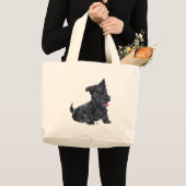Scottish Terrier Puppy Jumbo Stoffbeutel (Vorderseite (Produkt))
