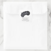 Scottish Terrier Rainbow Bridge Quadratischer Aufkleber (Tasche)