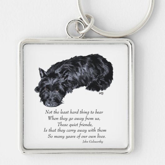 Scottish Terrier Rainbow Bridge Schlüsselanhänger (Vorne)
