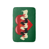 Scottish Terrier/red heart/Kelly/Irish Green Badematte (Vorderseite Vertikal)