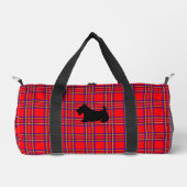 Scottish Terrier Red Kariert Duffel Bag Gift Duffle Bag (Vorderseite)