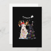 Scottish Terrier Reindeer Weihnachtsmannmütze Xmas Einladung (Vorne/Hinten)