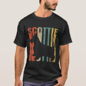Scottish Terrier Retro 1970'S Dog Scottie Cracked T-Shirt (Vorderseite)