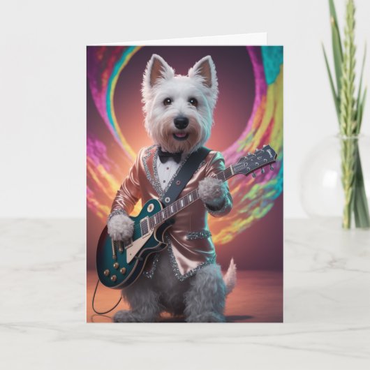 Scottish Terrier Rock Star Karte (Vorderseite)