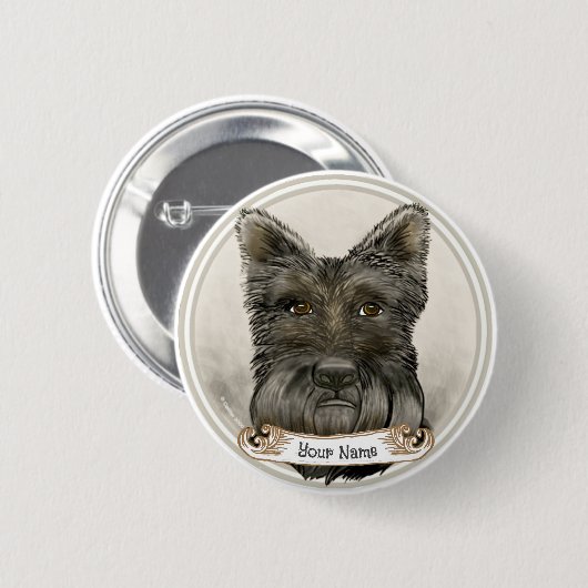 Scottish Terrier Rondo Button (Vorne & Hinten)