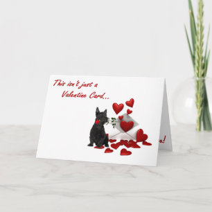 Scottish Terrier Rose und Hearts Valentine Feiertagskarte