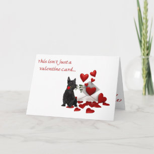 Scottish Terrier Rose und Hearts Valentine Feiertagskarte