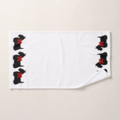 Scottish Terrier/roter Bogen, Weiß oder wählen Badhandtuch Set (Handtuch)