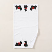 Scottish Terrier/Roter Bogen, weiß oder wählen Sie Badhandtuch Set (Handtuch)