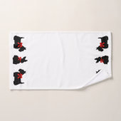Scottish Terrier/Roter Bogen, weiß oder wählen Sie Badhandtuch Set (Handtuch)