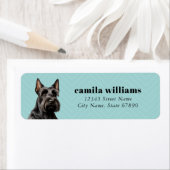 Scottish Terrier Rücksendeadressen-Aufklebers (Insitu)