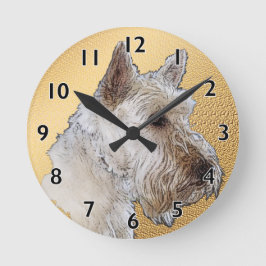 Scottish Terrier Runde Wanduhr