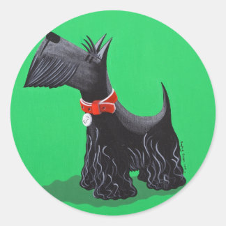 Scottish Terrier Runder Aufkleber