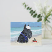 Scottish Terrier Sailor Postkarte (Stehend Vorderseite)