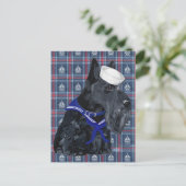 Scottish Terrier Sailor Postkarte (Stehend Vorderseite)