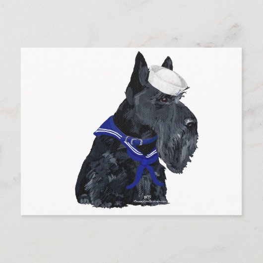 Scottish Terrier Sailor Postkarte (Vorderseite)