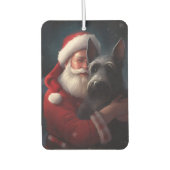 Scottish Terrier Santa Claus Weihnachten Autolufterfrischer (Vorderseite)