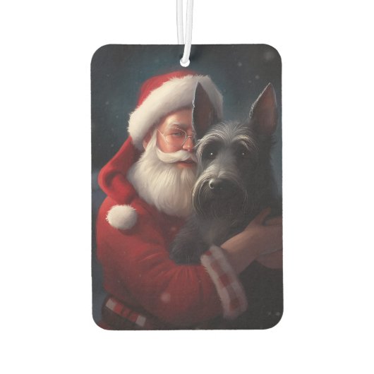 Scottish Terrier Santa Claus Weihnachten Autolufterfrischer (Rückseite)