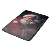 Scottish Terrier Santa Claus Weihnachten Badematte (Schrägansicht)