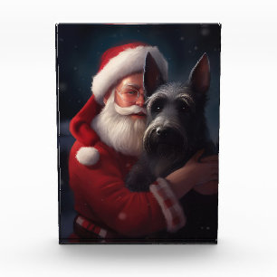 Scottish Terrier Santa Claus Weihnachten Fotoblock