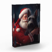 Scottish Terrier Santa Claus Weihnachten Fotoblock (Links)
