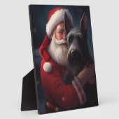 Scottish Terrier Santa Claus Weihnachten Fotoplatte (Seite)