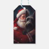 Scottish Terrier Santa Claus Weihnachten Geschenkanhänger (Vorderseite)