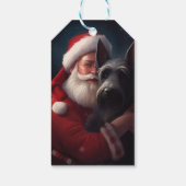Scottish Terrier Santa Claus Weihnachten Geschenkanhänger (Rückseite)