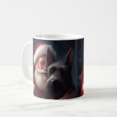 Scottish Terrier Santa Claus Weihnachten Kaffeetasse (Vorderseite Links)