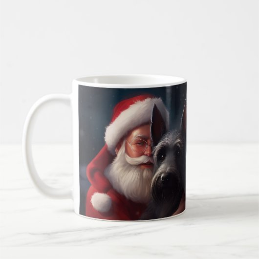 Scottish Terrier Santa Claus Weihnachten Kaffeetasse (Links)