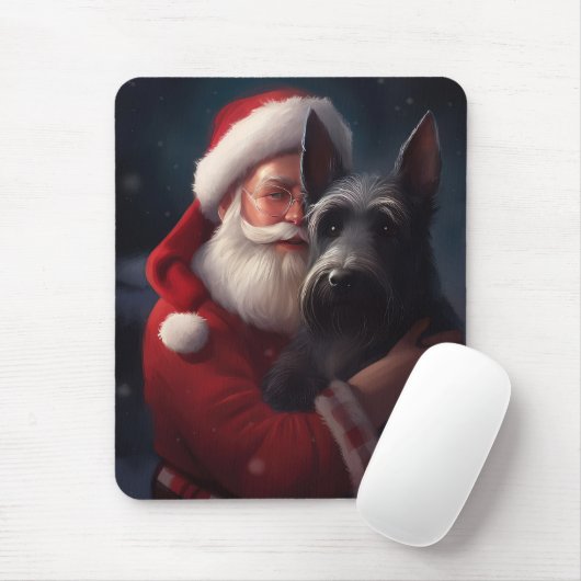 Scottish Terrier Santa Claus Weihnachten Mousepad (Mit Mouse)