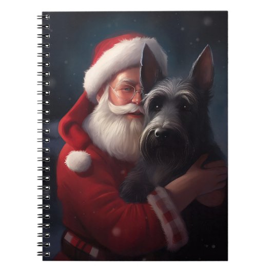 Scottish Terrier Santa Claus Weihnachten Notizblock (Vorderseite)