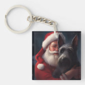 Scottish Terrier Santa Claus Weihnachten Schlüsselanhänger (Vorderseite)