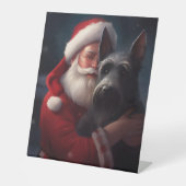 Scottish Terrier Santa Claus Weihnachten Sockelschild (Vorderseite)
