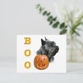 Scottish Terrier (schwarz) Boo Postkarte (Stehend Vorderseite)
