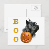 Scottish Terrier (schwarz) Boo Postkarte (Vorne/Hinten)