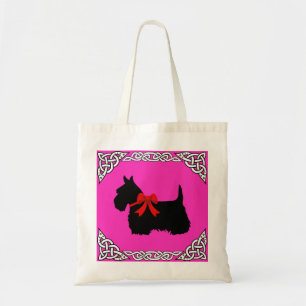 Scottish Terrier schwarz, weiß, klares Braid, Boge Tragetasche