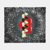 Scottish Terrier, schwarz/wheaten, Herz, Schnee, Fleecedecke (Vorderseite (Horizontal))