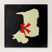 Scottish-Terrier schwarzes sihouette heart/676 Puzzle (Vertikal)