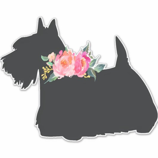 Scottish Terrier Scottie Dog Aufkleber (Vorderseite)